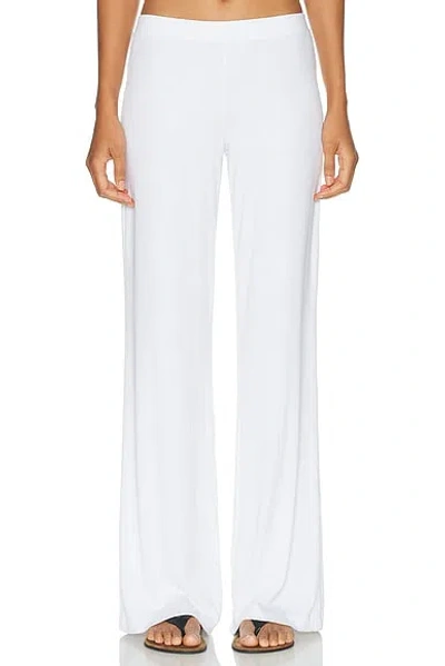 Éterne Easy Lounge Butter Rib Pant In White
