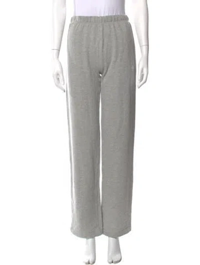 Pre-owned Éterne Embroidered Accent Sweatpants In Gray
