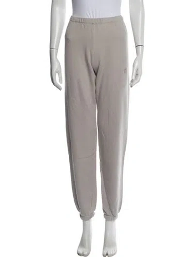 Pre-owned Éterne Embroidered Accent Sweatpants In Grey