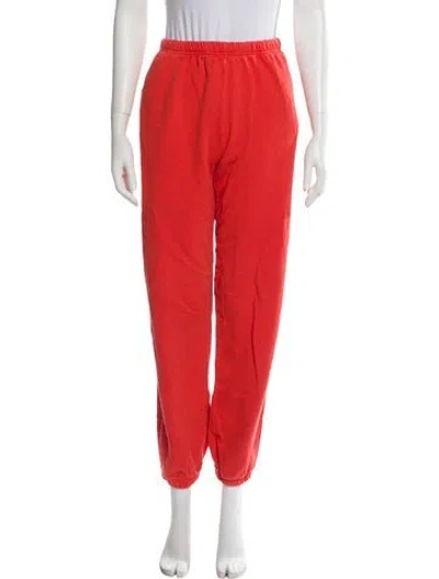 Pre-owned Éterne Embroidered Accent Sweatpants In Orange