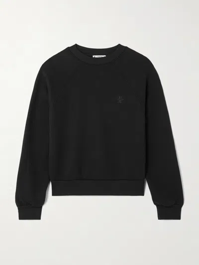 Eterne Shrunken Raglan Sweatshirt In Black