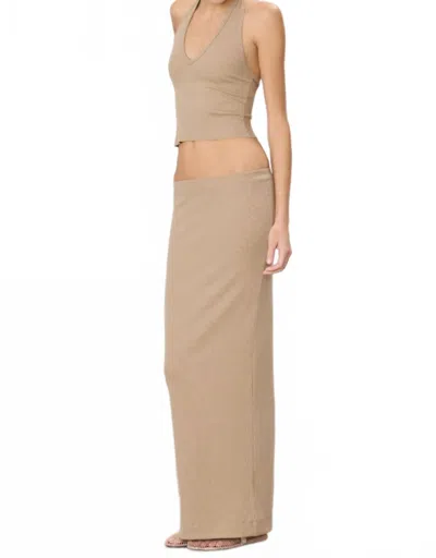 Éterne Emma Maxi Skirt In Taupe In Brown
