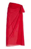 Éterne Esme Cotton Maxi Sarong In Red