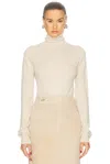 Éterne Etienne Cashmere Turtleneck Sweater In Oatmeal