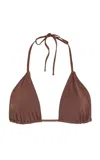 Éterne Exclusive Thea Triangle String Bikini Top In Brown
