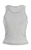 Éterne Fitted Cotton-modal Tank Top In Gray