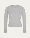 Éterne Gray Long Sleeve Thermal T-shirt In Heather Grey