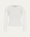 Éterne Fitted Crewneck Long-sleeve T-shirt In Ivory