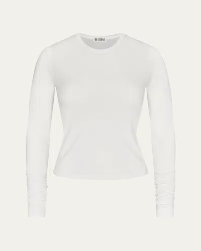Éterne Fitted Crewneck Long-sleeve T-shirt In Ivory