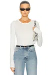 Éterne Long Sleeve Thermal Jersey T-shirt In White