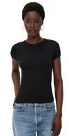 Éterne Fitted Crewneck Short Sleeve T-shirt Black In Black