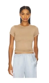 Éterne Fitted Crewneck Short Sleeve T-shirt In Brown