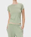 Éterne Fitted Crewneck Short Sleeve T-shirt In Sage In Green