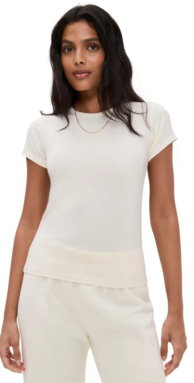 Éterne Fitted Crewneck Short Sleeve Tee Shirt Ivory