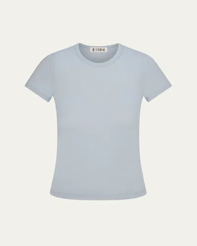 Éterne Fitted Crewneck Short-sleeve T-shirt In Blue