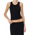 Éterne Fitted Tank Top In Black In Black