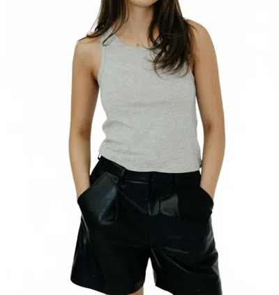 Éterne Fitted Tank Top In Heather Grey In Gray