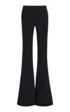 Éterne Foldover Jersey Flared Pants In Black