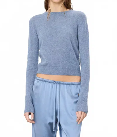 Éterne Francis Cropped Sweater In Slate In Black