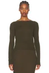 Éterne Long Sleeve Baby Tee Moss In Moss