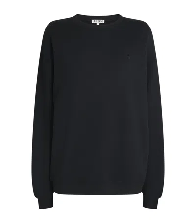 Éterne French Terry Oversized Sweatshirt In Black