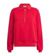 Éterne French Terry Polo Sweatshirt In Red
