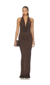 Éterne Gisele Maxi Dress In Brown