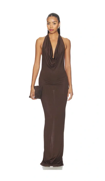 Éterne Gisele Maxi Dress In Brown