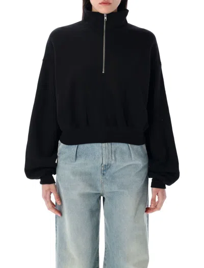 Éterne Eterne Half-zip Cropped Sweatshirt