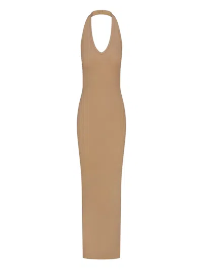 ÉTERNE HALTER MAXI DRESS