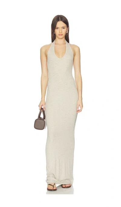 Éterne Halter Maxi Dress In Neutral
