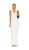 Éterne Halter Maxi Dress In White