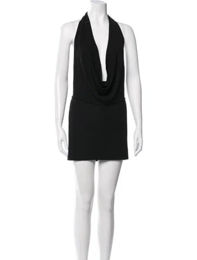 Pre-owned Éterne Halterneck Mini Dress W/ Tags In Black