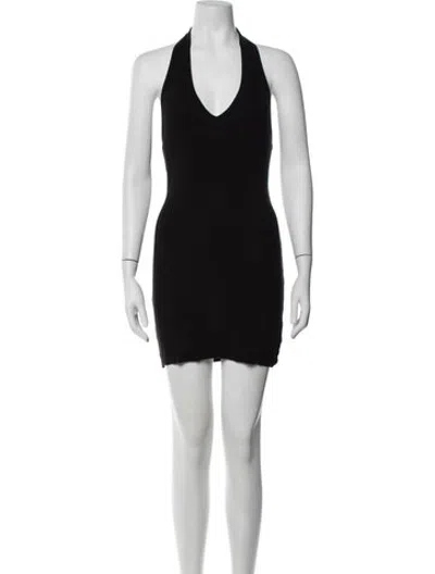 Pre-owned Éterne Halterneck Mini Dress W/ Tags In Black