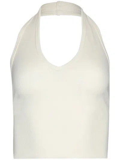 Éterne Halterneck Open-back Top In White