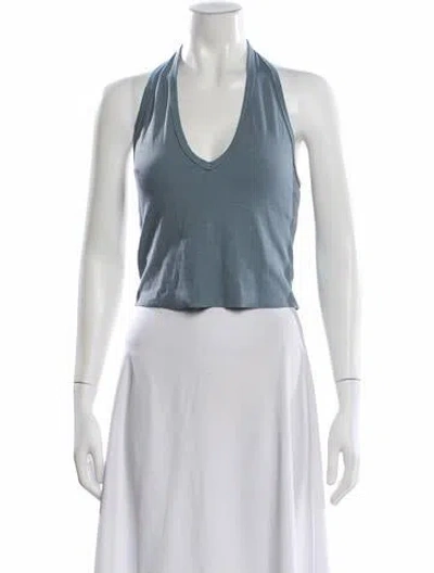 Pre-owned Éterne Halterneck Sleeveless Crop Top W/ Tags In Gray