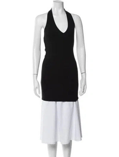 Pre-owned Éterne Halterneck Sleeveless Top In Black