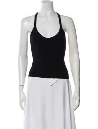 Pre-owned Éterne Halterneck Sleeveless Top In White