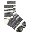 Éterne Heather Stripe Sock In White