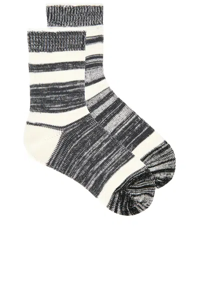 Éterne Heather Stripe Sock In Heather Charcoal