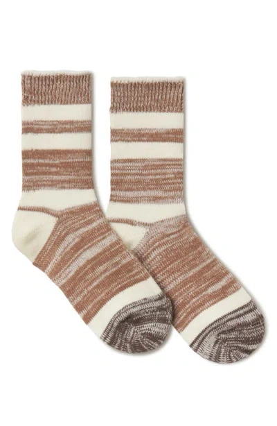 Éterne Eterne Heather Striped Socks In Neutral