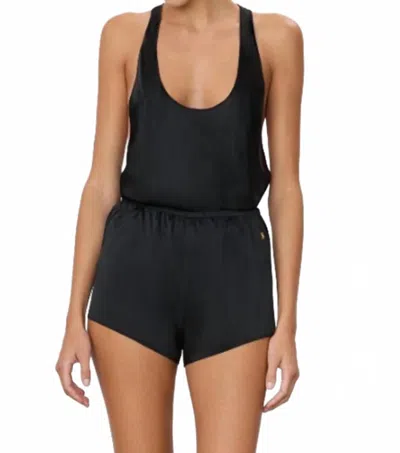 Éterne Hedi Silk-blend Satin Tank In Black