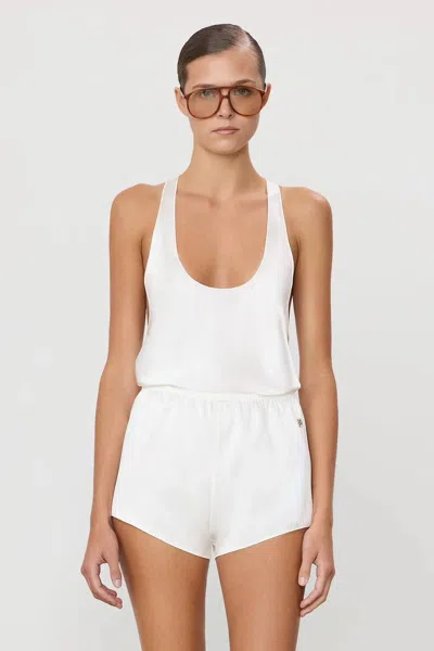 Éterne Hedi Silk Top In Ivory In Multi
