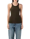 Éterne Ribbed Stretch-cotton And Modal-blend Tank In Black