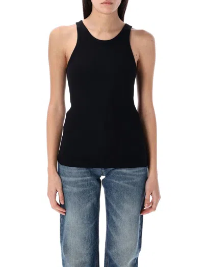Éterne Eterne High Neck Fitted Tank In Black