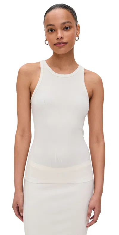 Éterne Ribbed Cotton Tank Top In Ivory