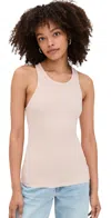 Éterne High Neck Fitted Tank Dusty Pink In Pink