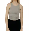 Éterne High Neck Fitted Tank In Heather Grey In Gray