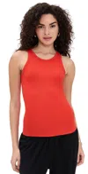 Éterne Ribbed Raceback Tank Top In Poppy
