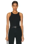 Éterne Ribbed Cotton Tank Top In Black
